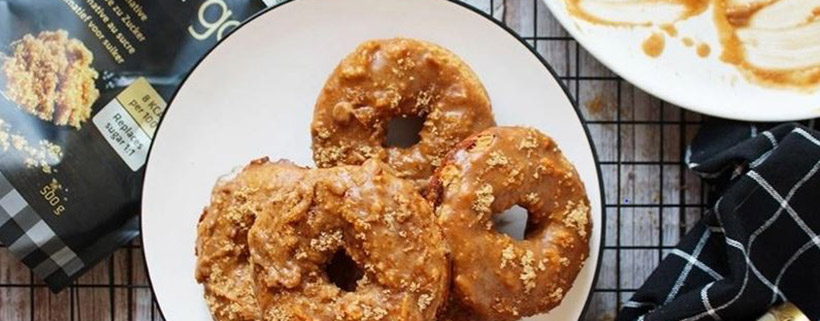 Gezonde donuts met karamel